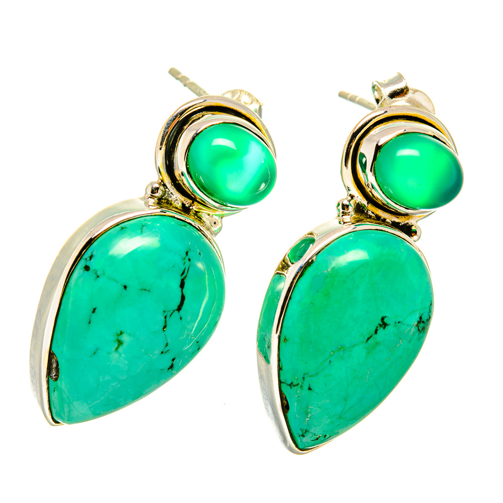 Arizona Turquoise Earrings handcrafted by Anasilvercos - EARR418765