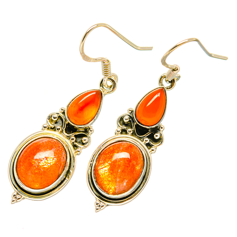 Sunstone Earrings handcrafted by Anasilvercos - EARR418766