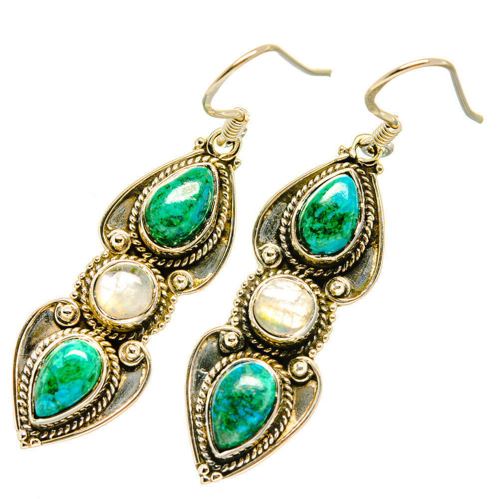 Chrysocolla Earrings handcrafted by Anasilvercos - EARR418777