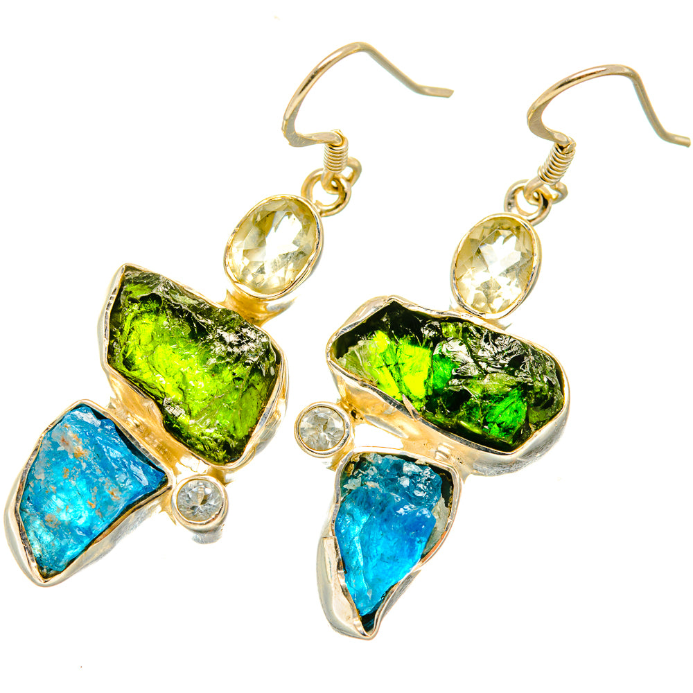 Green Tourmaline Earrings handcrafted by Anasilvercos - EARR418784