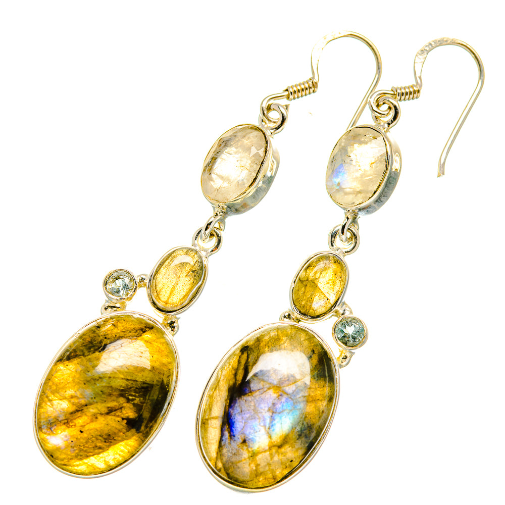 Labradorite Earrings handcrafted by Anasilvercos - EARR418799