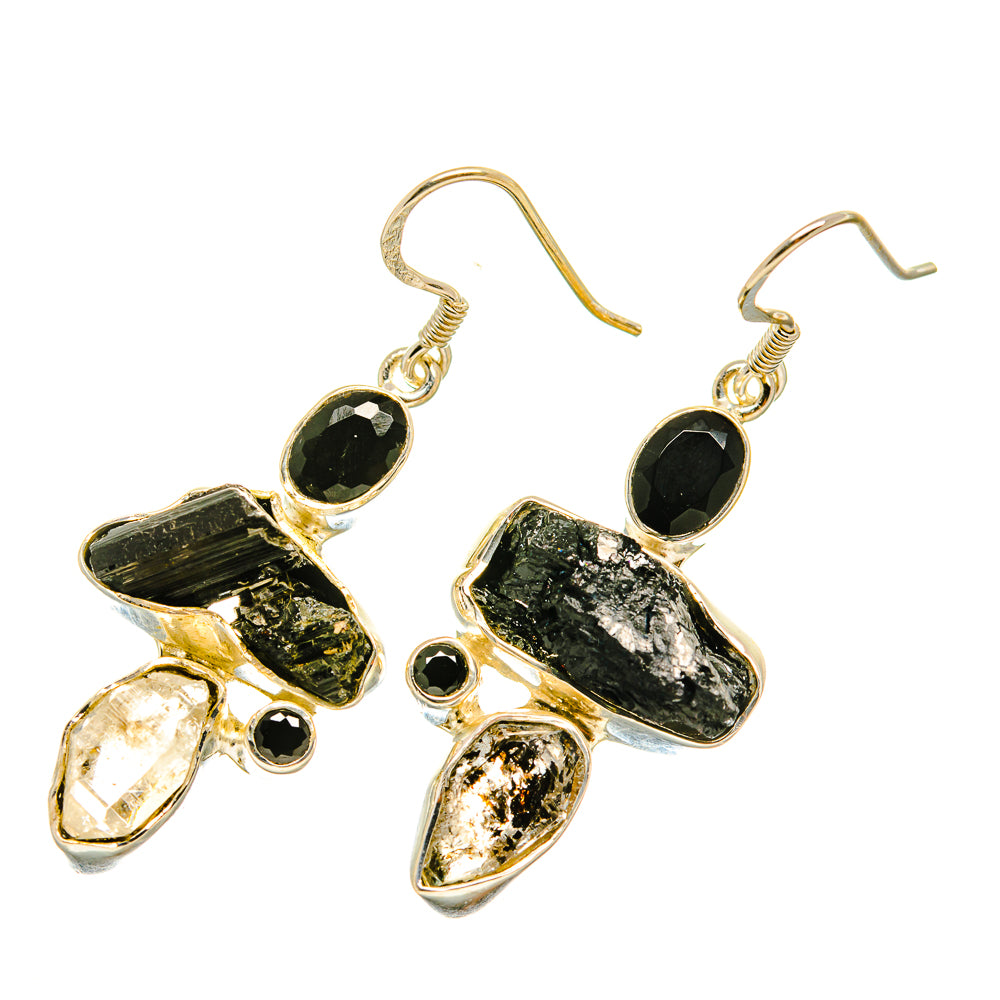 Black Tourmaline Earrings handcrafted by Anasilvercos - EARR418800