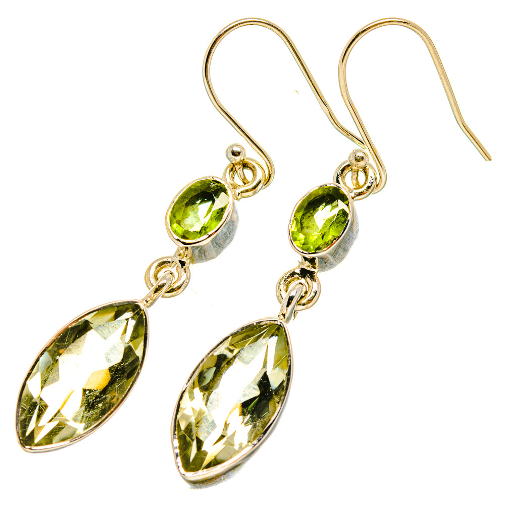 Green Amethyst Earrings handcrafted by Anasilvercos - EARR418805