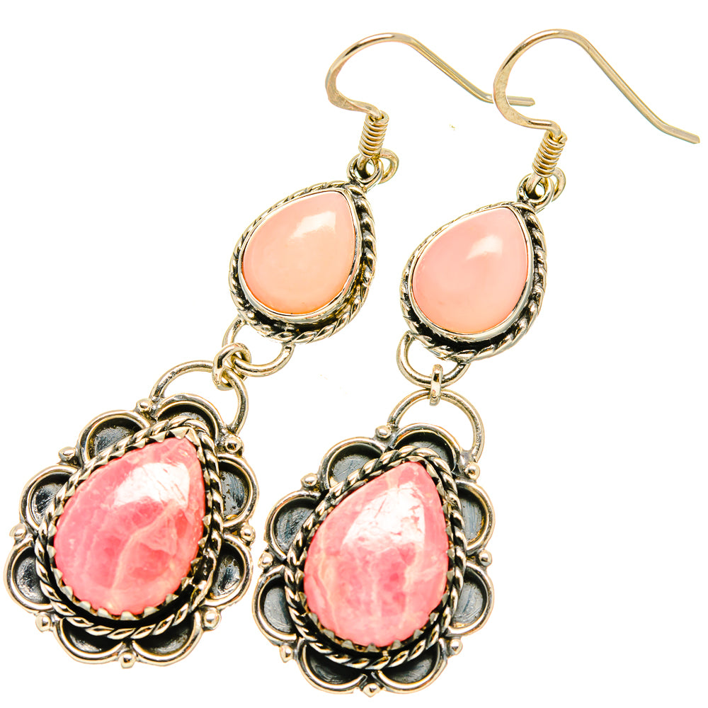 Rhodochrosite Earrings handcrafted by Anasilvercos - EARR418807