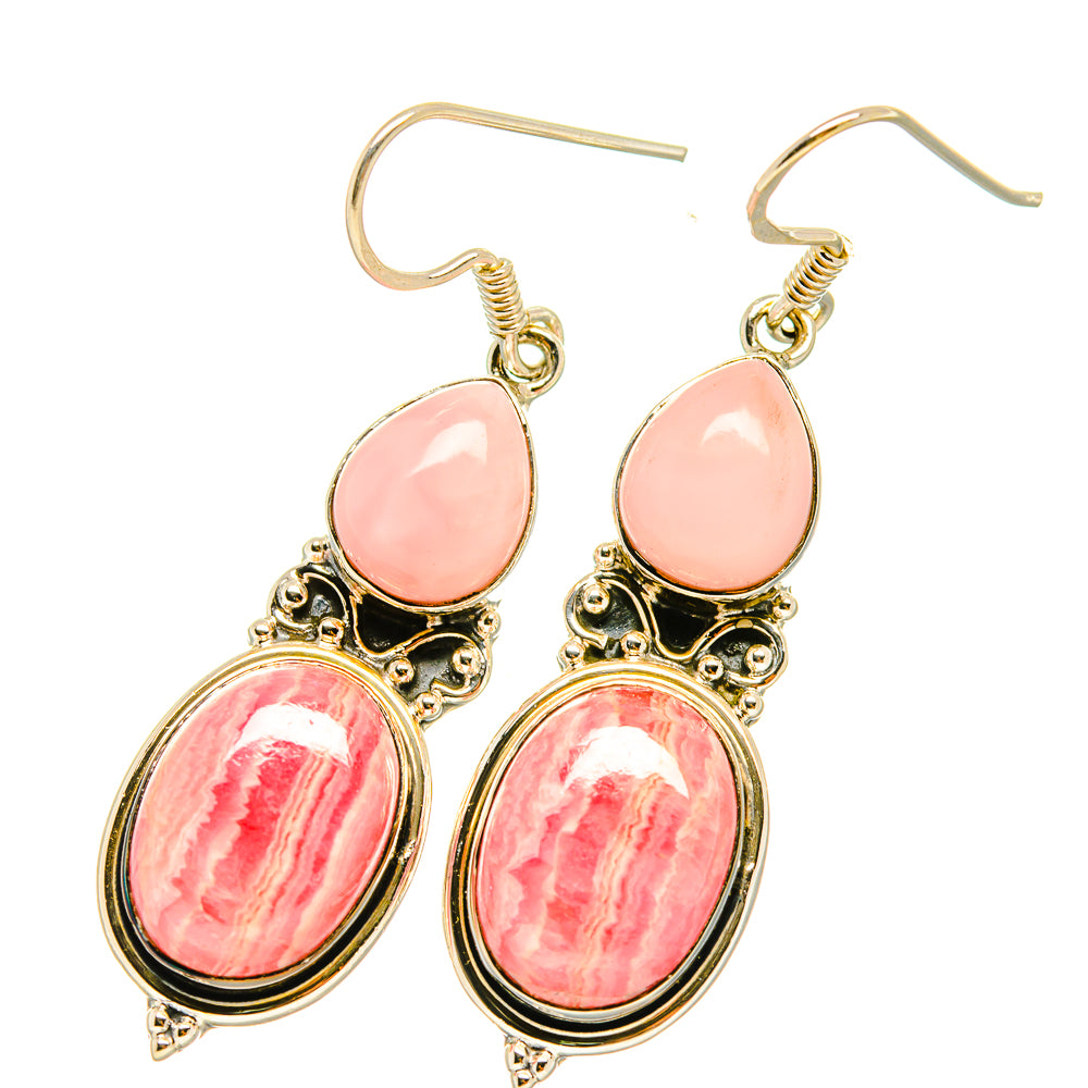Rhodochrosite Earrings handcrafted by Anasilvercos - EARR418810