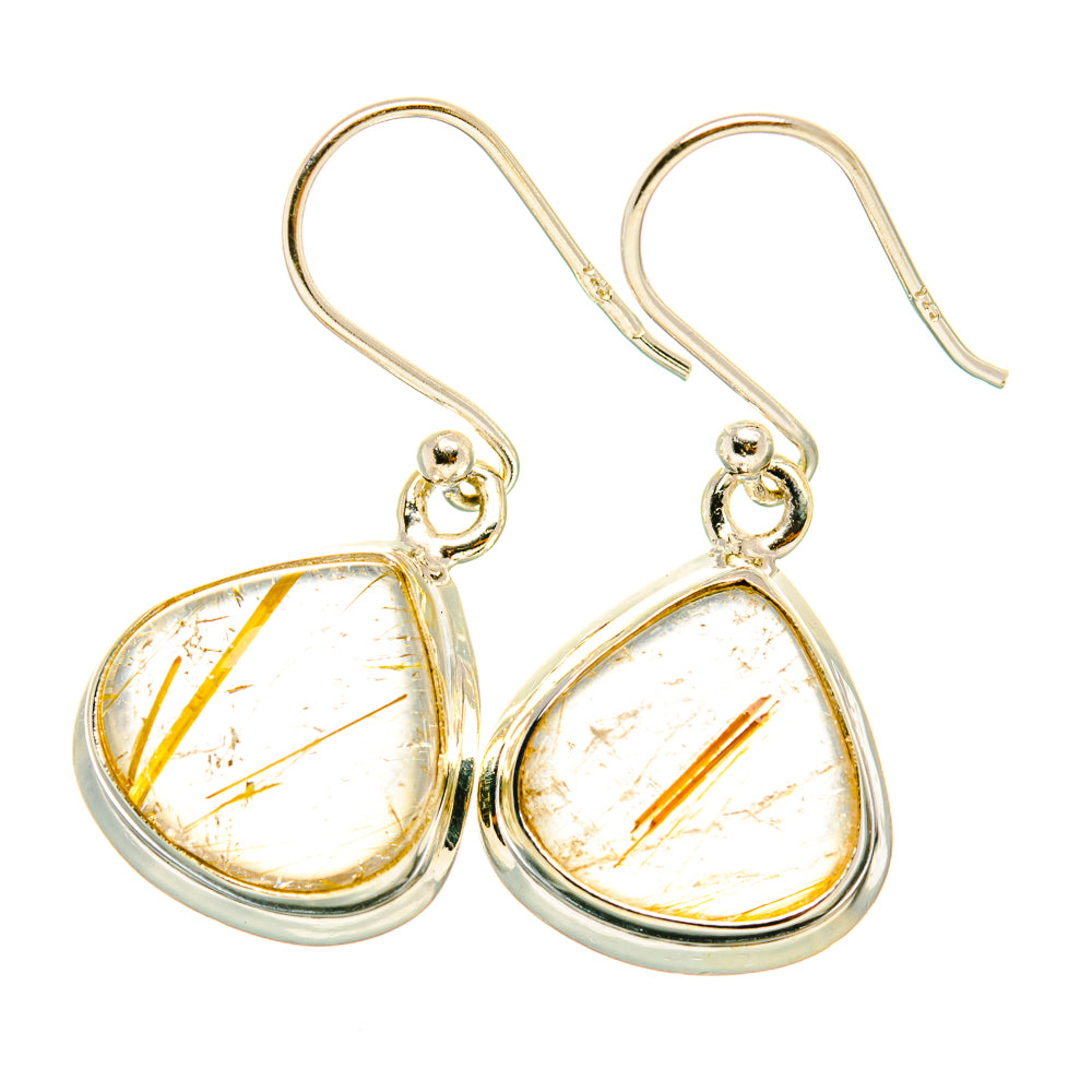 Rutilated Quartz Earrings handcrafted by Anasilvercos - EARR418824