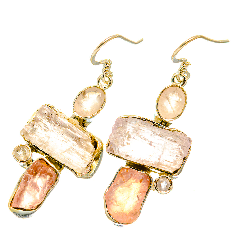 Rose Quartz Earrings handcrafted by Anasilvercos - EARR418857
