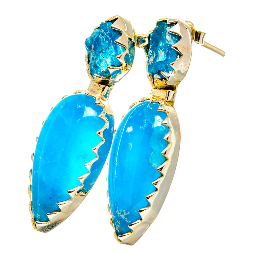 Smithsonite Earrings handcrafted by Anasilvercos - EARR418861
