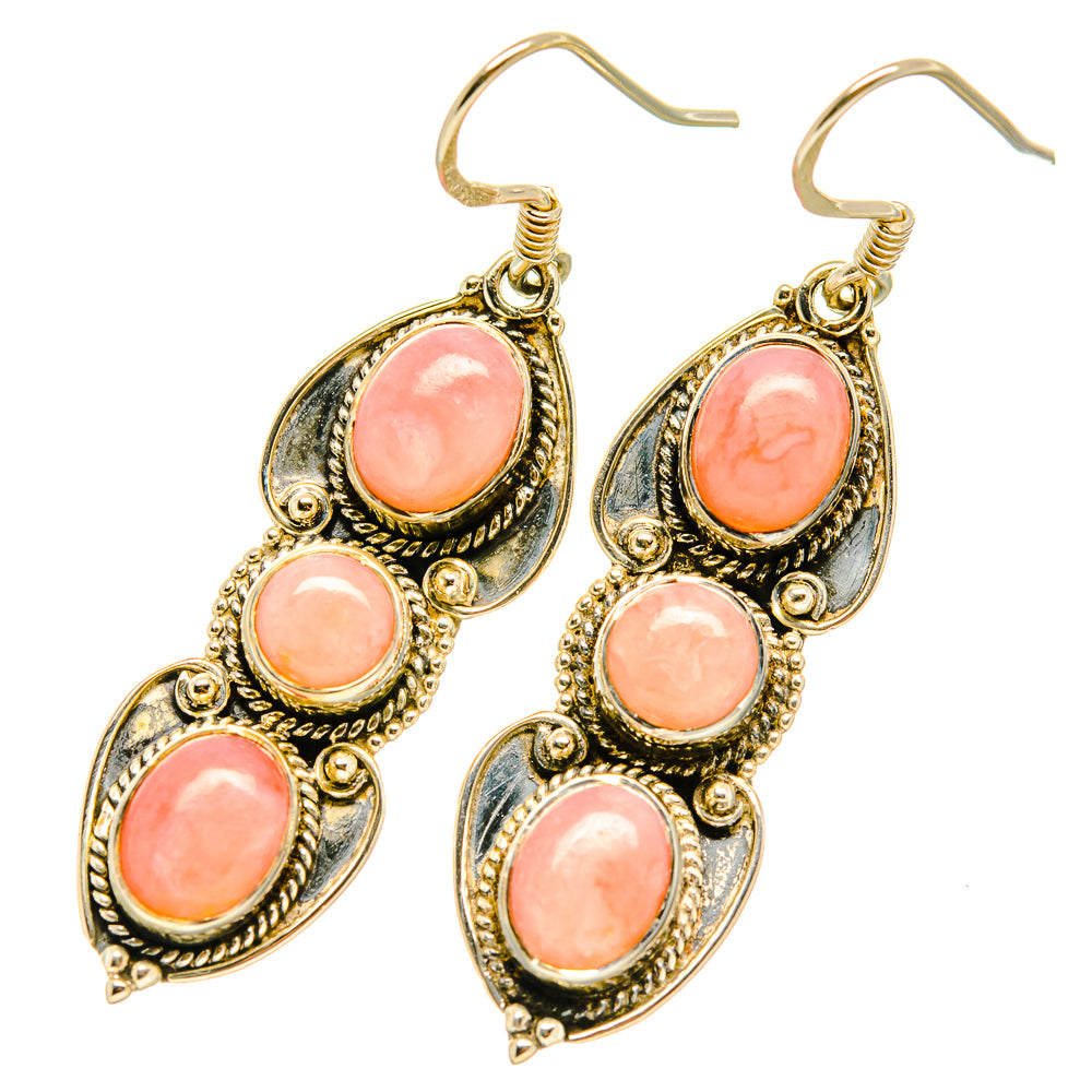 Pink Opal Earrings handcrafted by Anasilvercos - EARR418867