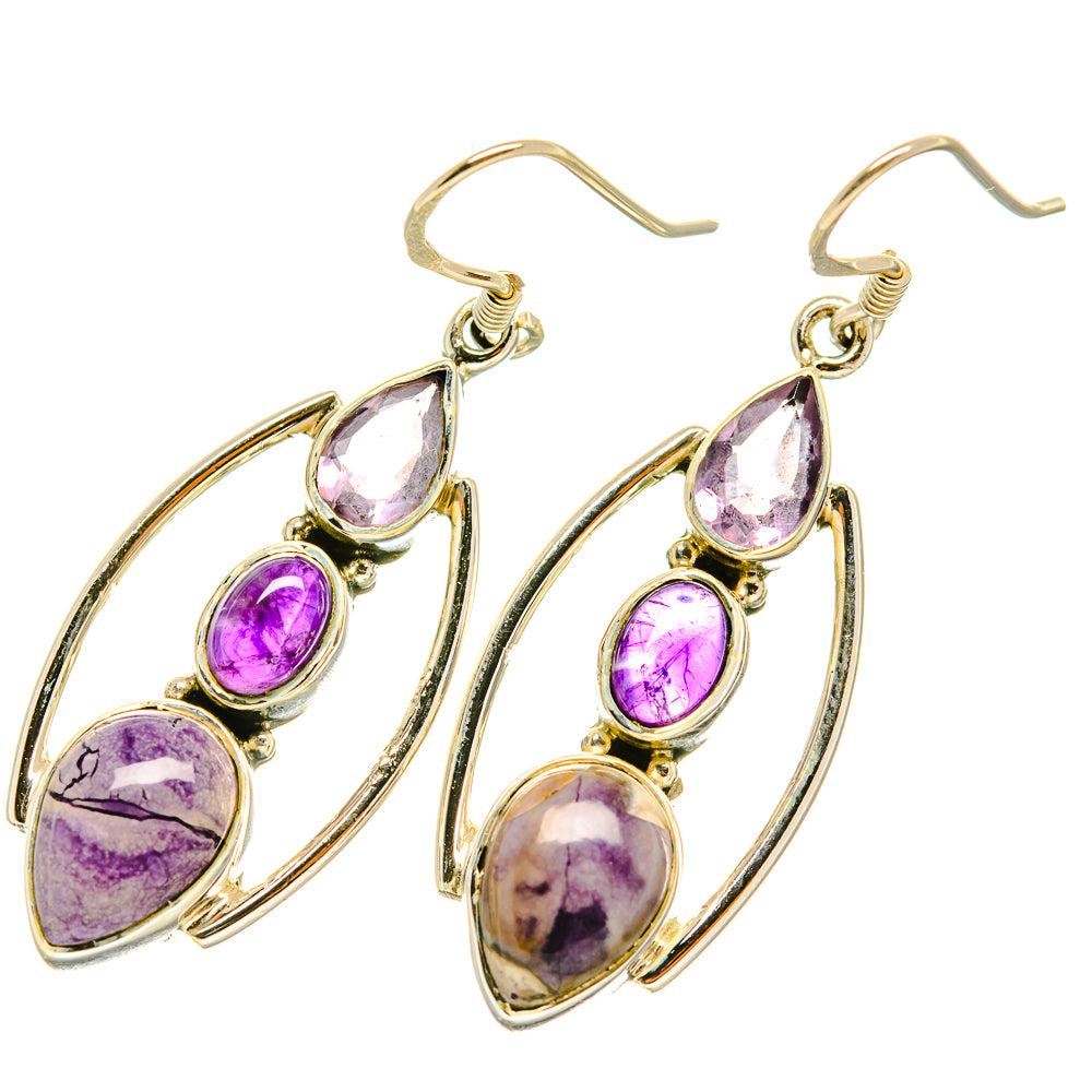 Charoite Earrings handcrafted by Anasilvercos - EARR418870