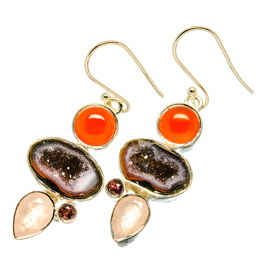 Coconut Geode Druzy Earrings handcrafted by Anasilvercos - EARR418881