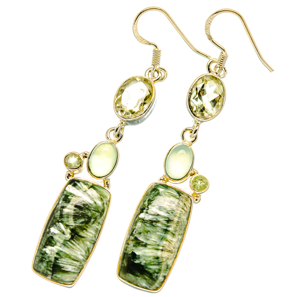 Seraphinite Earrings handcrafted by Anasilvercos - EARR418884