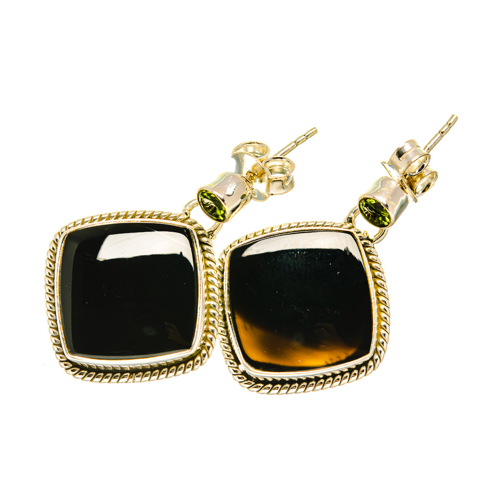 Black Onyx Earrings handcrafted by Anasilvercos - EARR418889