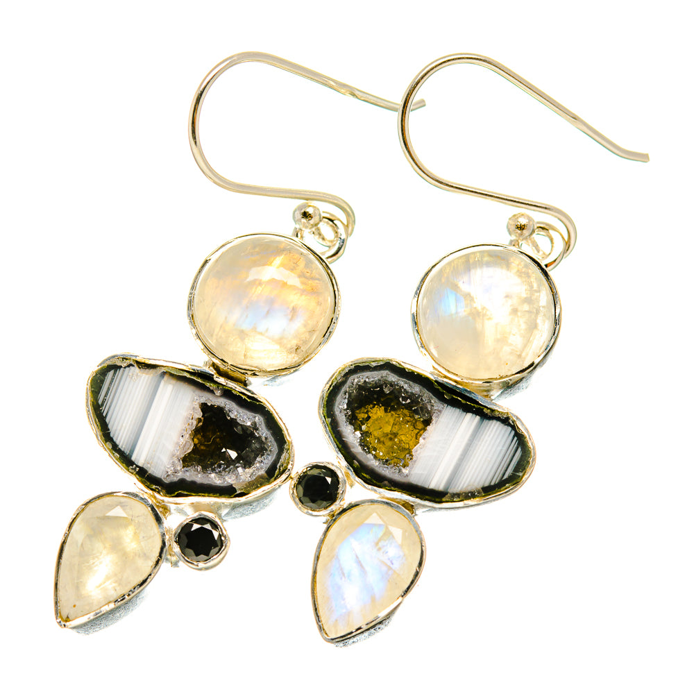 Coconut Geode Druzy Earrings handcrafted by Anasilvercos - EARR418903