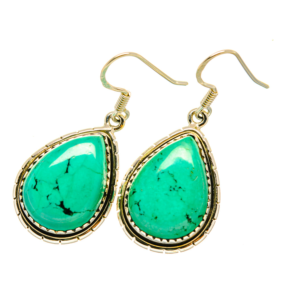 Arizona Turquoise Earrings handcrafted by Anasilvercos - EARR418913