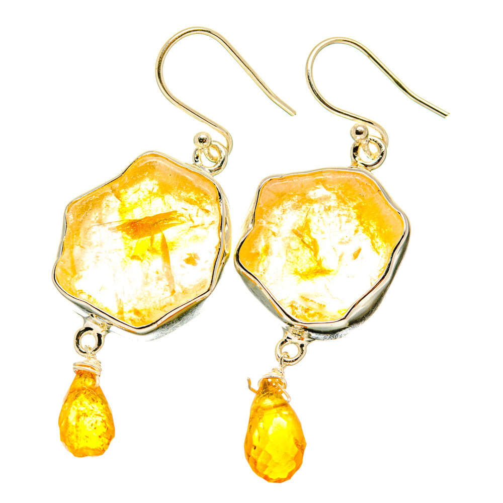 Citrine Earrings handcrafted by Anasilvercos - EARR418924