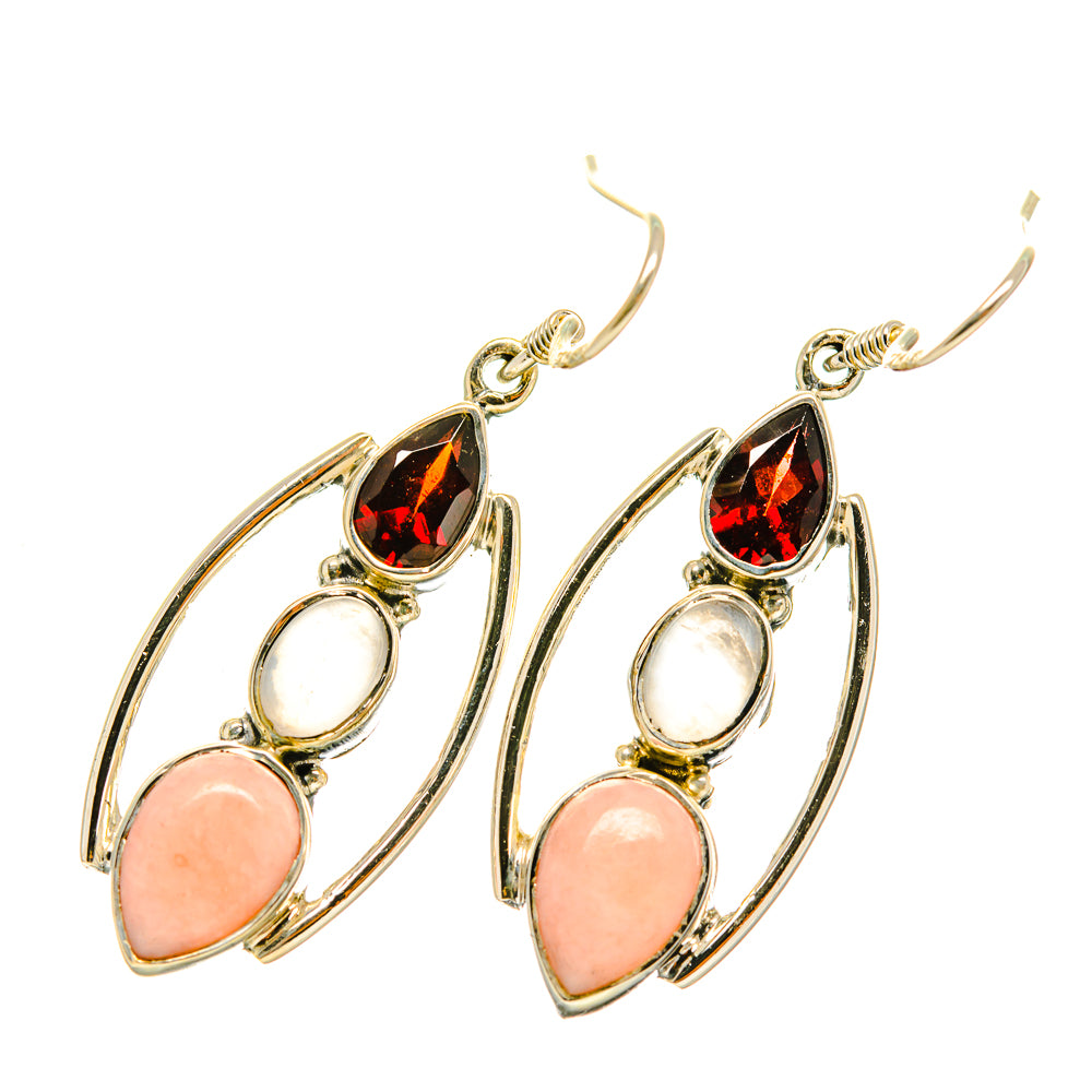 Pink Opal Earrings handcrafted by Anasilvercos - EARR418929
