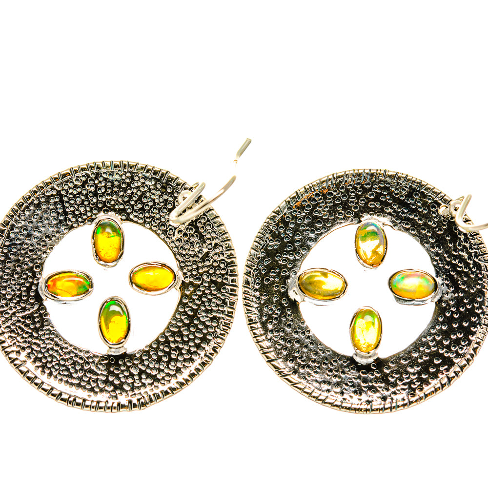 Ethiopian Opal Earrings handcrafted by Anasilvercos - EARR418942