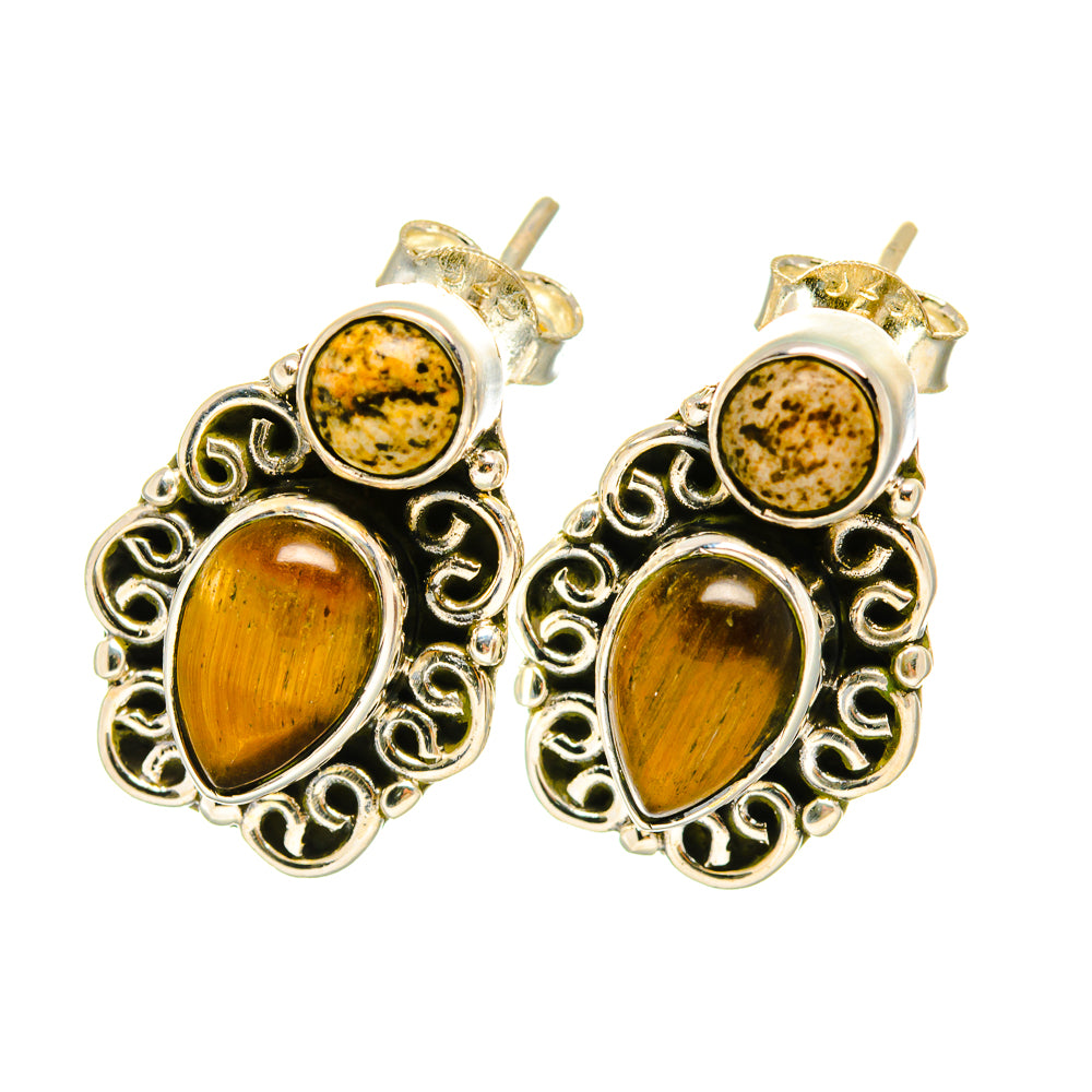 Tiger Eye Earrings handcrafted by Anasilvercos - EARR418952