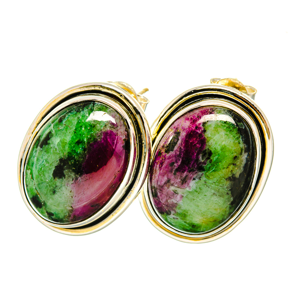 Ruby Zoisite Earrings handcrafted by Anasilvercos - EARR418957