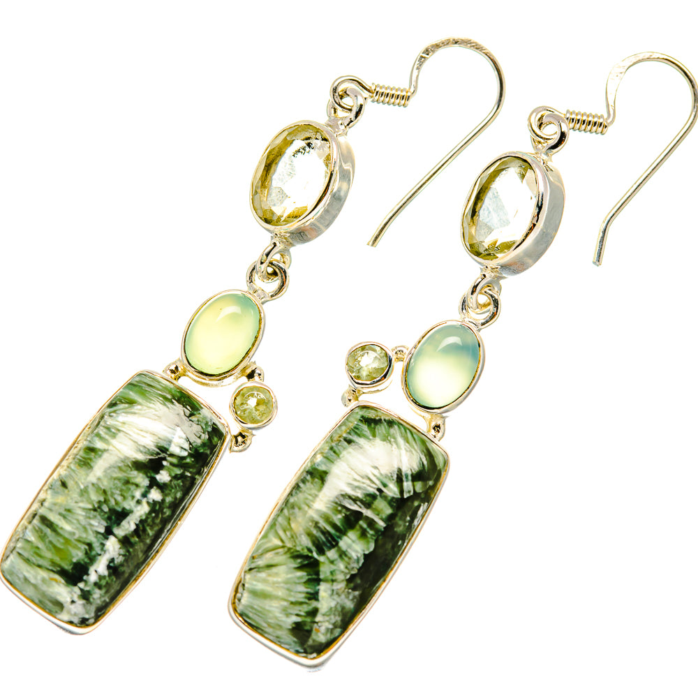Seraphinite Earrings handcrafted by Anasilvercos - EARR418959