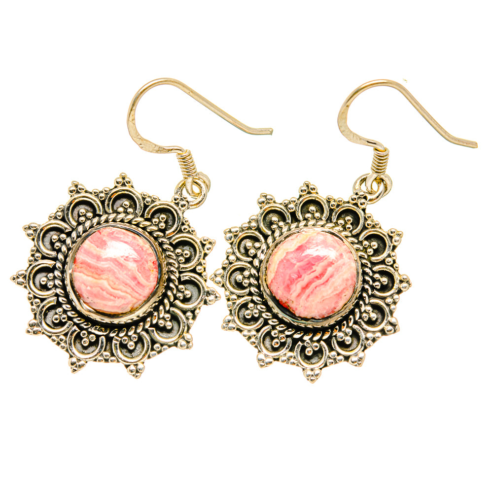 Rhodochrosite Earrings handcrafted by Anasilvercos - EARR418965