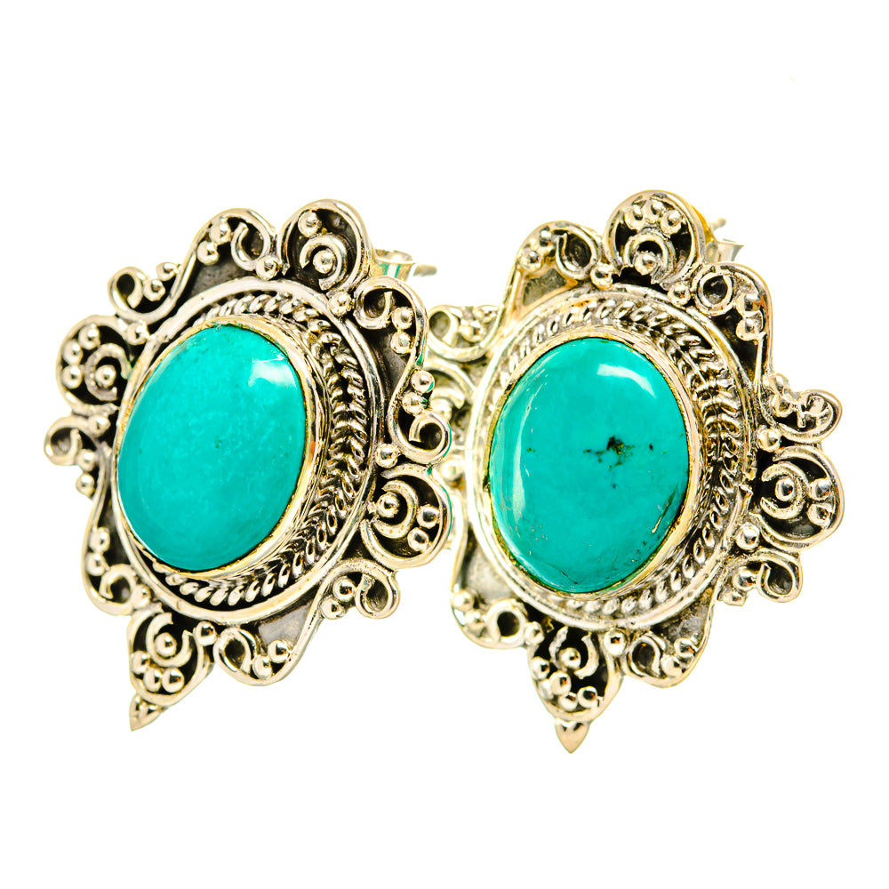 Arizona Turquoise Earrings handcrafted by Anasilvercos - EARR418966