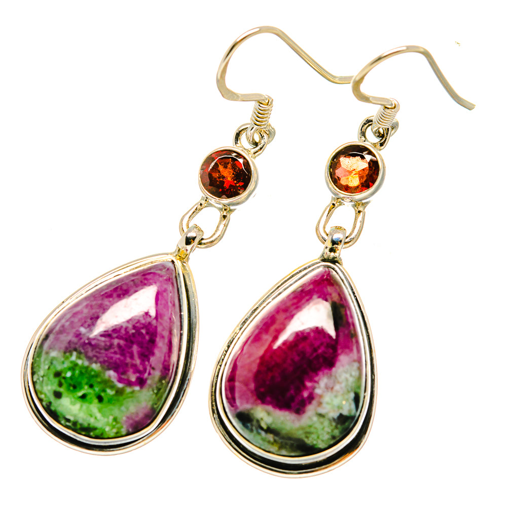 Ruby Zoisite Earrings handcrafted by Anasilvercos - EARR418967