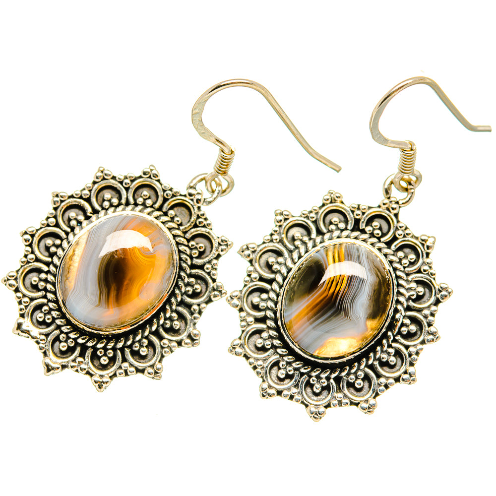 Montana Agate Earrings handcrafted by Anasilvercos - EARR418968