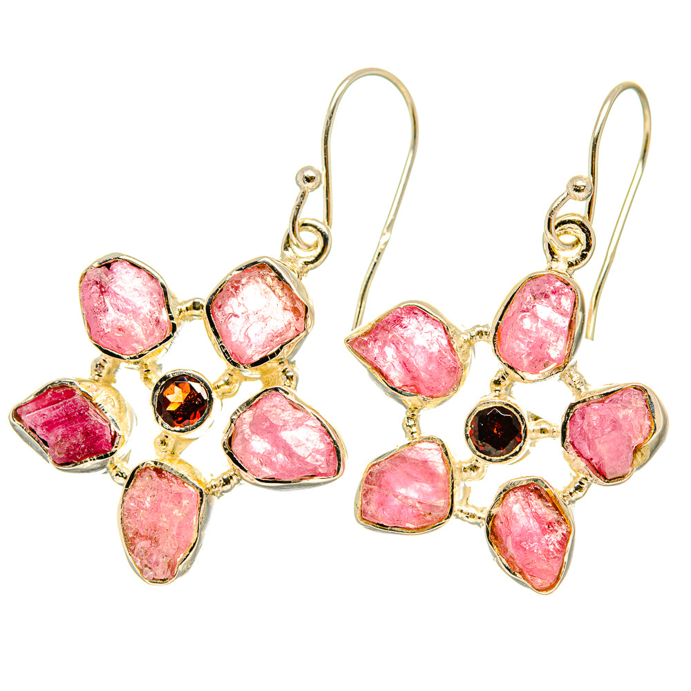 Pink Tourmaline Earrings handcrafted by Anasilvercos - EARR418969