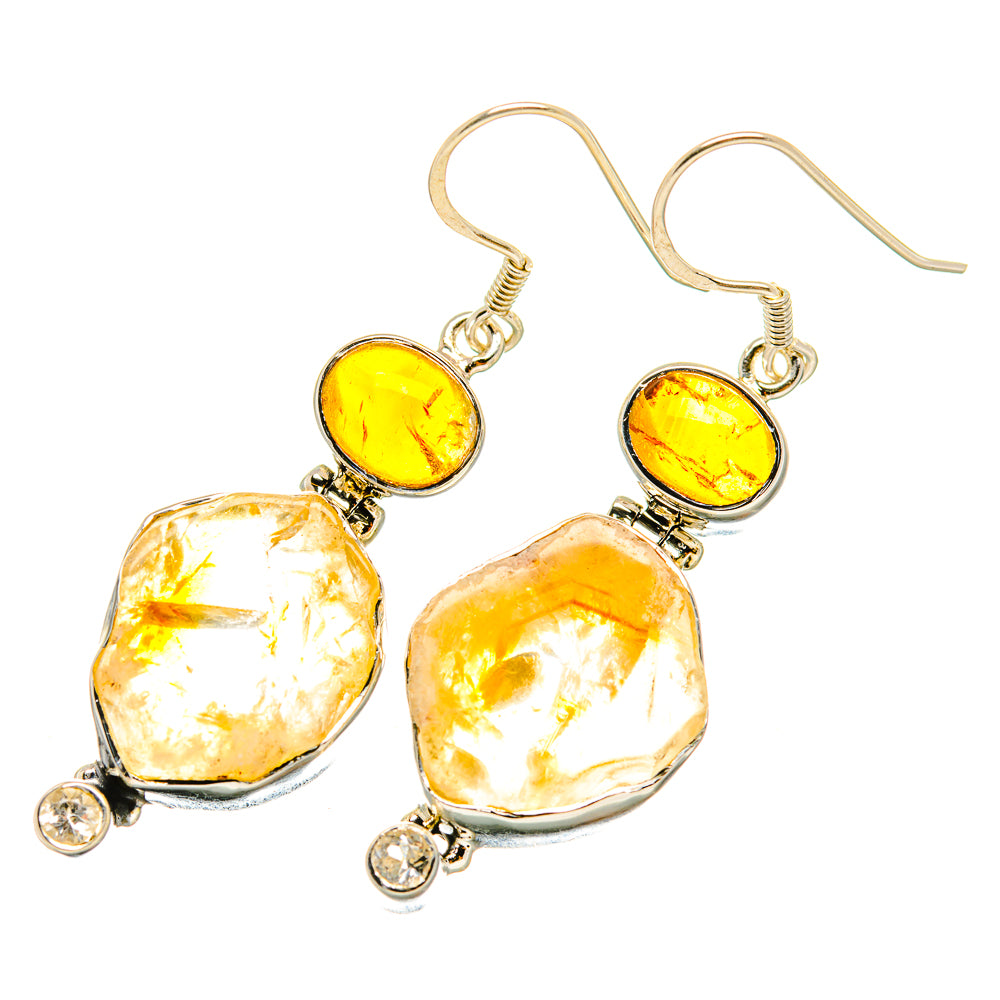 Citrine Earrings handcrafted by Anasilvercos - EARR418973