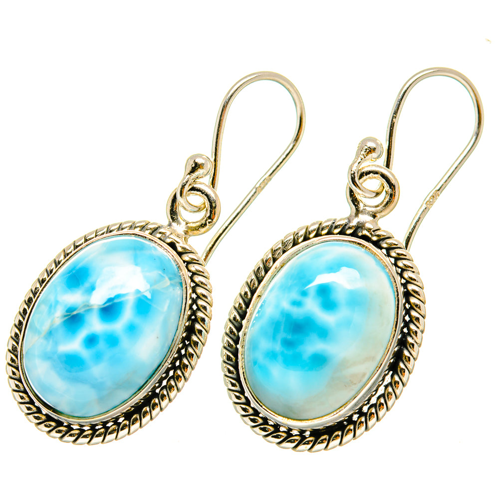 Larimar Earrings handcrafted by Anasilvercos - EARR418974