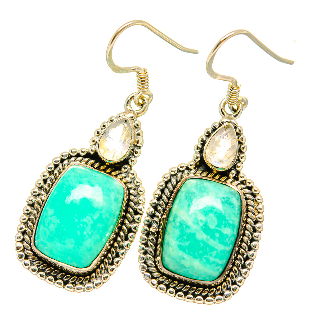 Peruvian Amazonite Earrings handcrafted by Anasilvercos - EARR418977