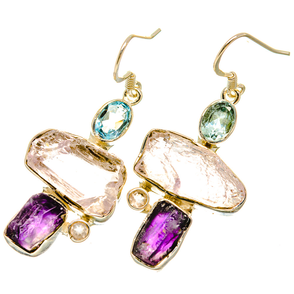 Rainbow Moonstone Earrings handcrafted by Anasilvercos - EARR418987