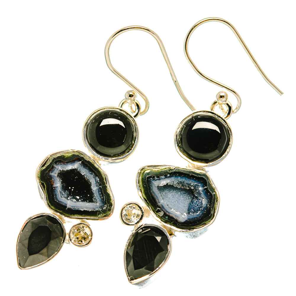 Coconut Geode Druzy Earrings handcrafted by Anasilvercos - EARR418990