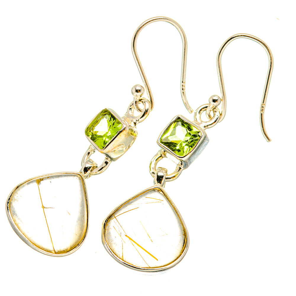 Rutilated Quartz Earrings handcrafted by Anasilvercos - EARR418996