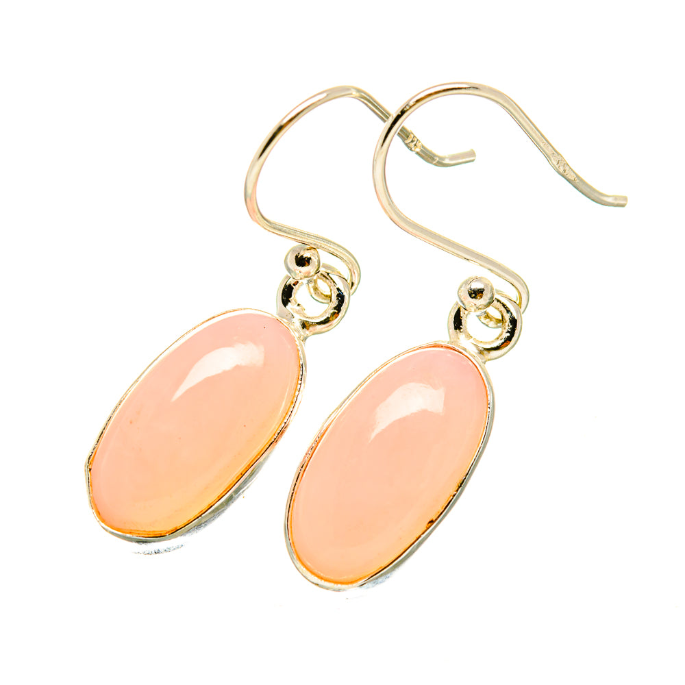Pink Opal Earrings handcrafted by Anasilvercos - EARR419007