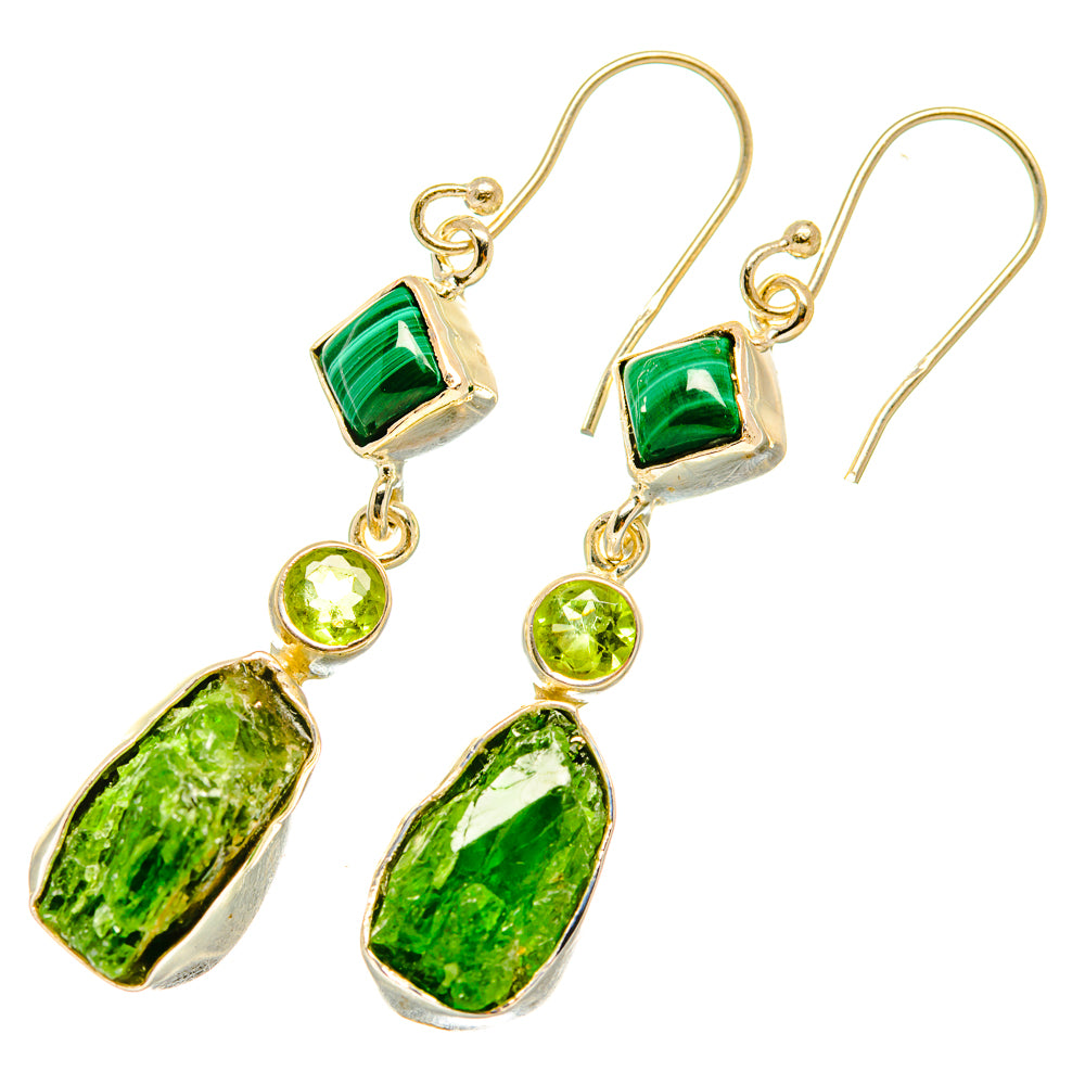Chrome Diopside Earrings handcrafted by Anasilvercos - EARR419020