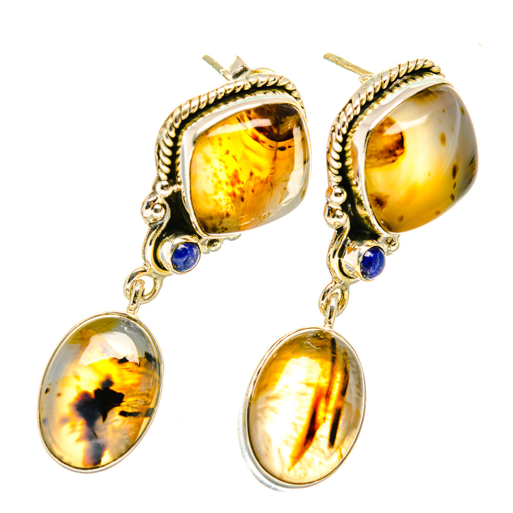 Montana Agate Earrings handcrafted by Anasilvercos - EARR419022