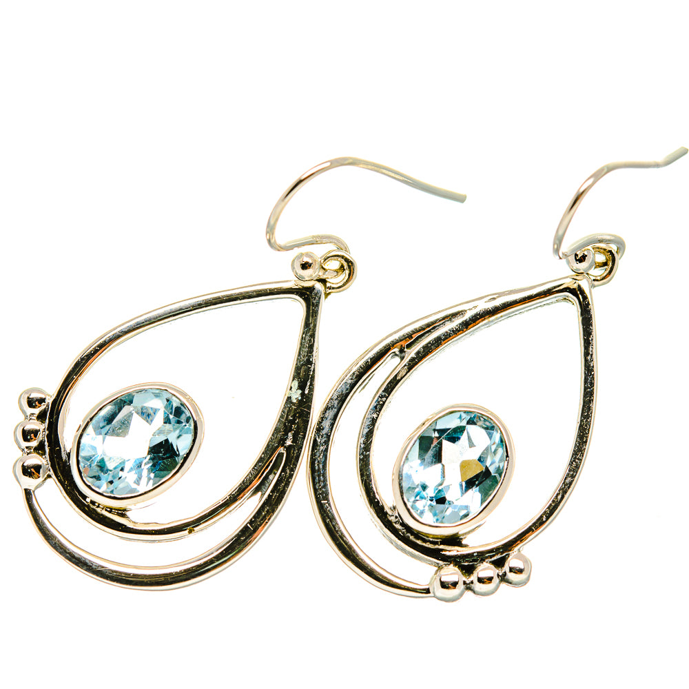Blue Topaz Earrings handcrafted by Anasilvercos - EARR419027