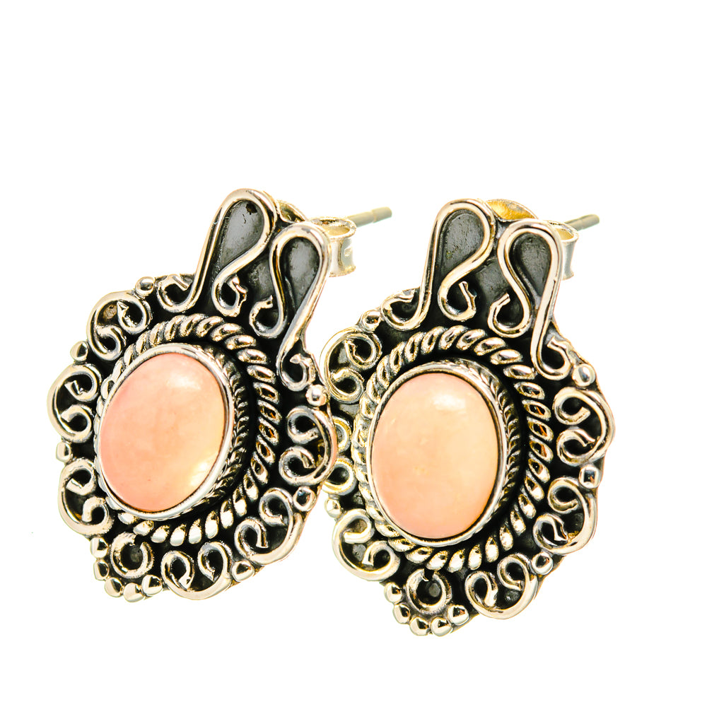 Pink Opal Earrings handcrafted by Anasilvercos - EARR419033
