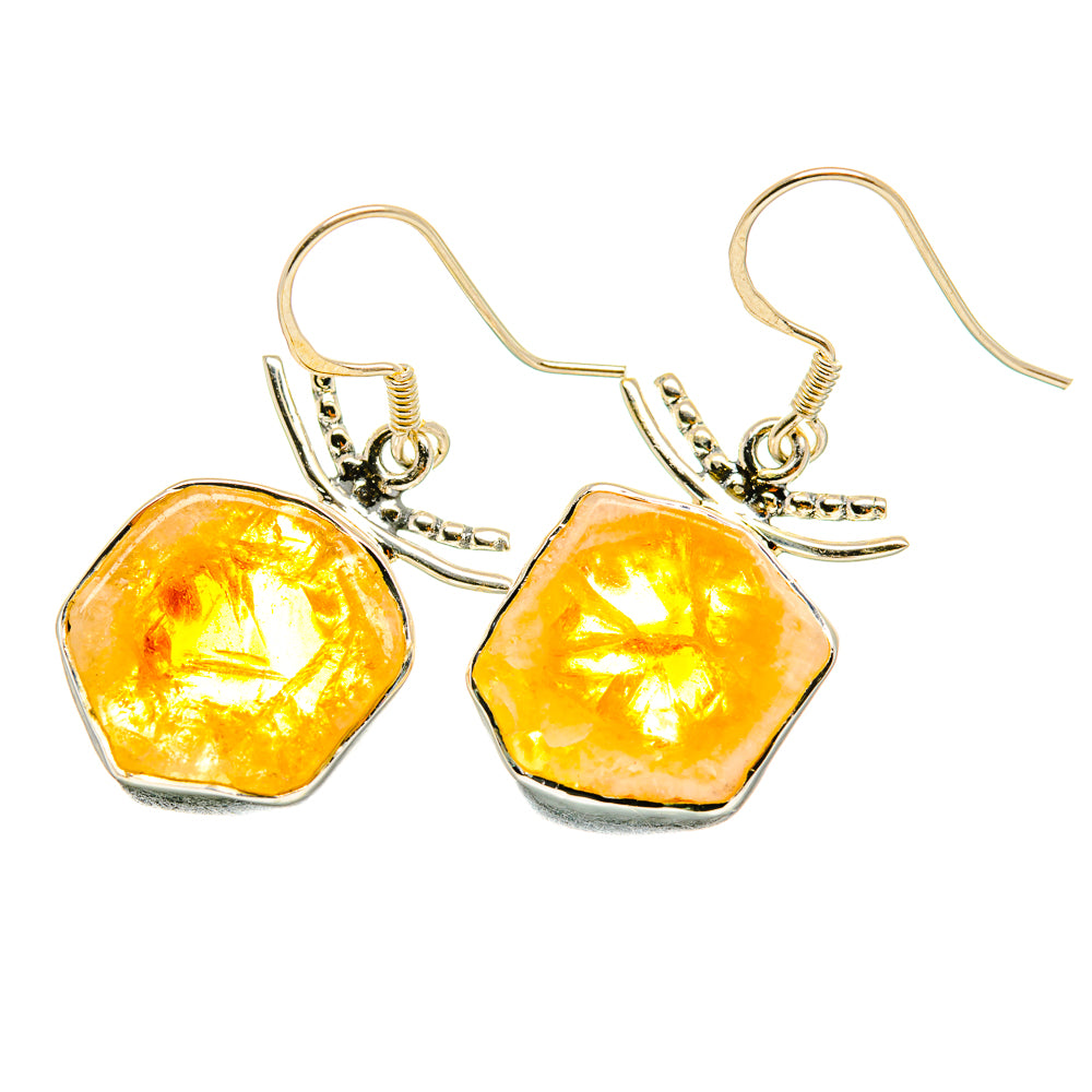 Citrine Earrings handcrafted by Anasilvercos - EARR419052