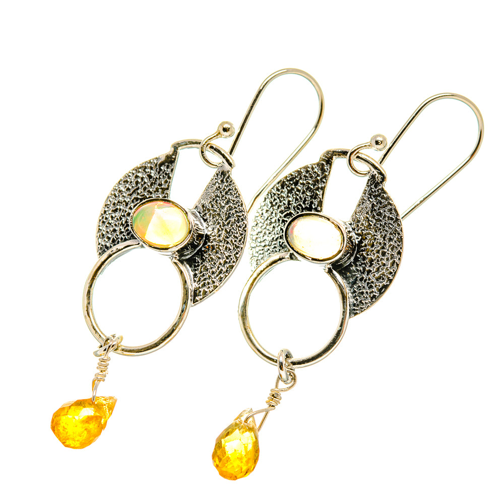 Ethiopian Opal Earrings handcrafted by Anasilvercos - EARR419053