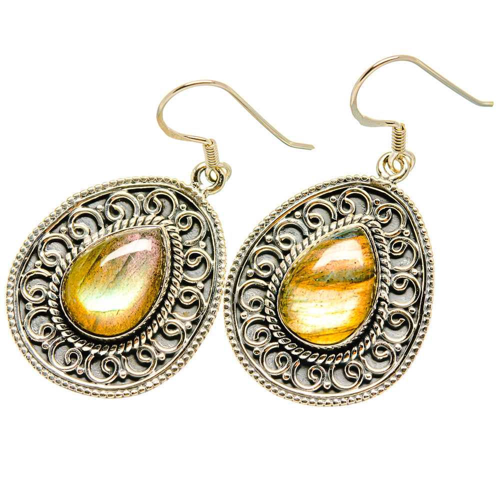 Labradorite Earrings handcrafted by Anasilvercos - EARR419064
