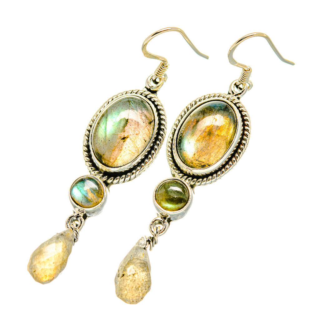 Labradorite Earrings handcrafted by Anasilvercos - EARR419066