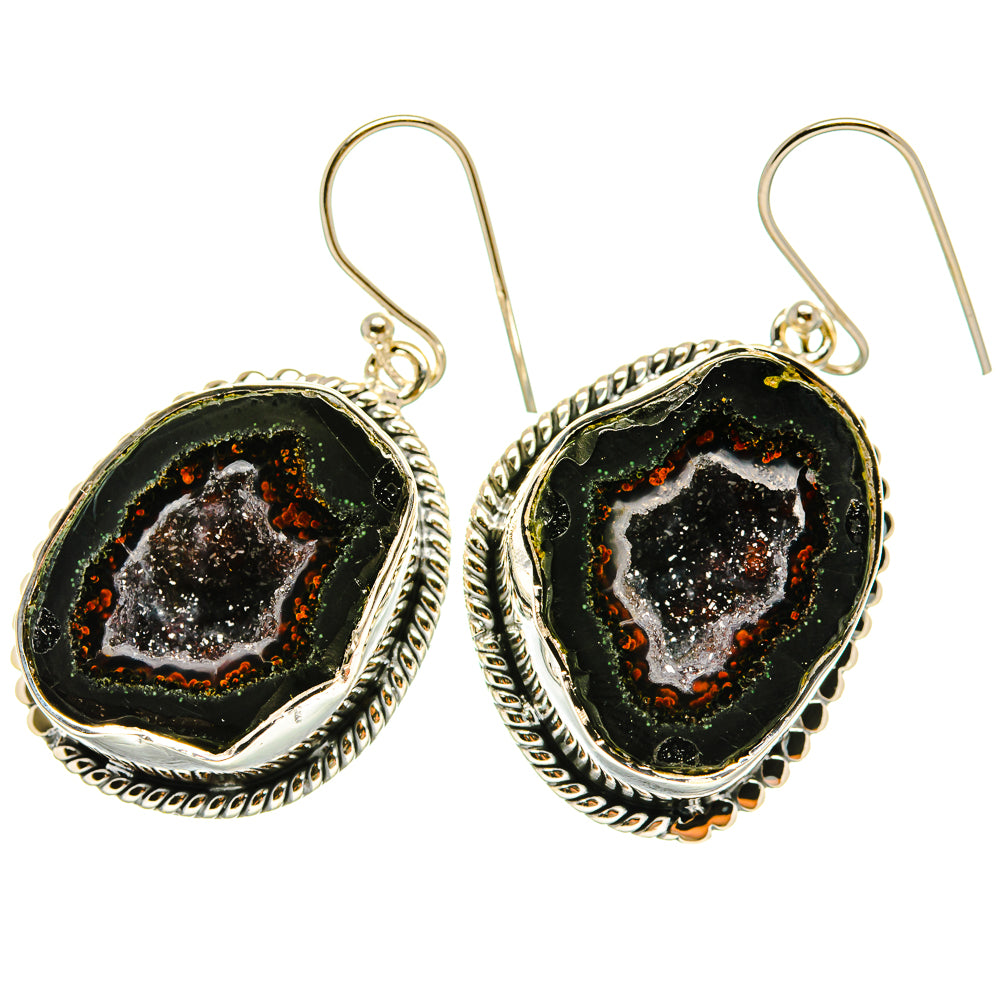 Coconut Geode Druzy Earrings handcrafted by Anasilvercos - EARR419089