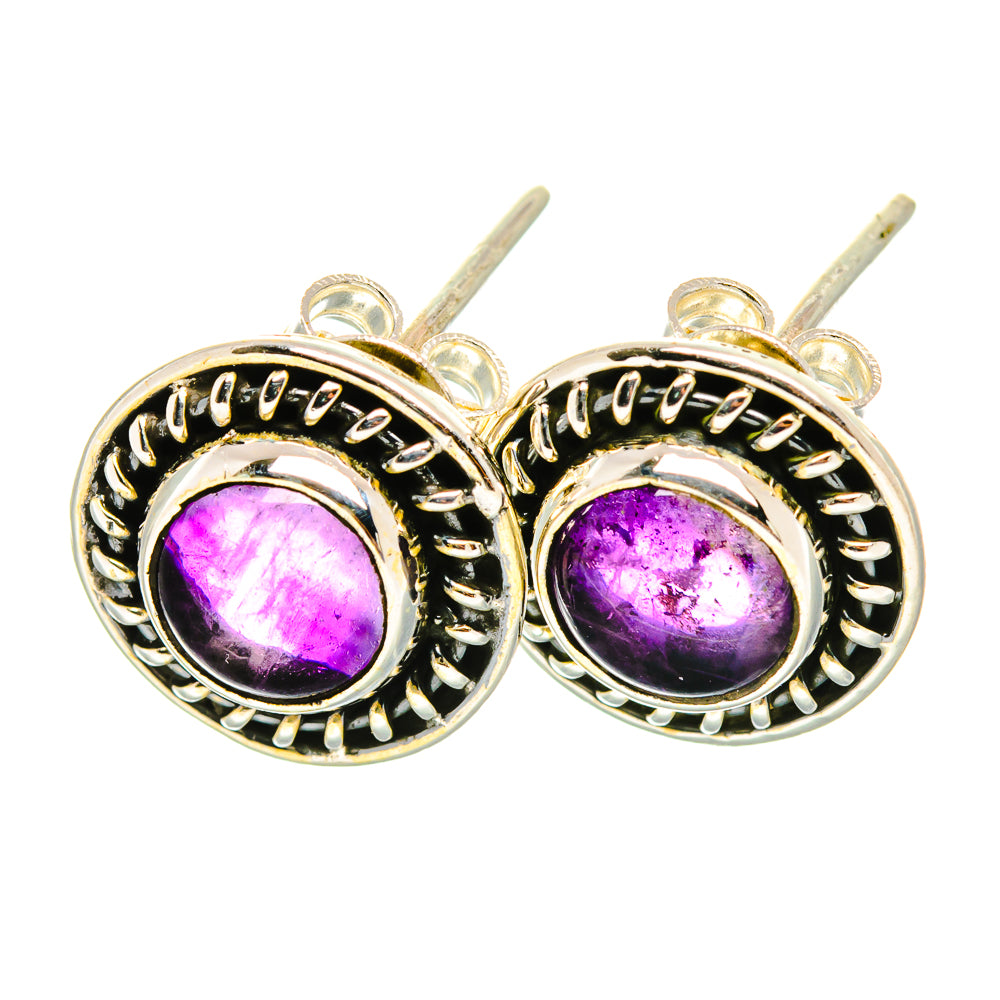 Amethyst Earrings handcrafted by Anasilvercos - EARR419099