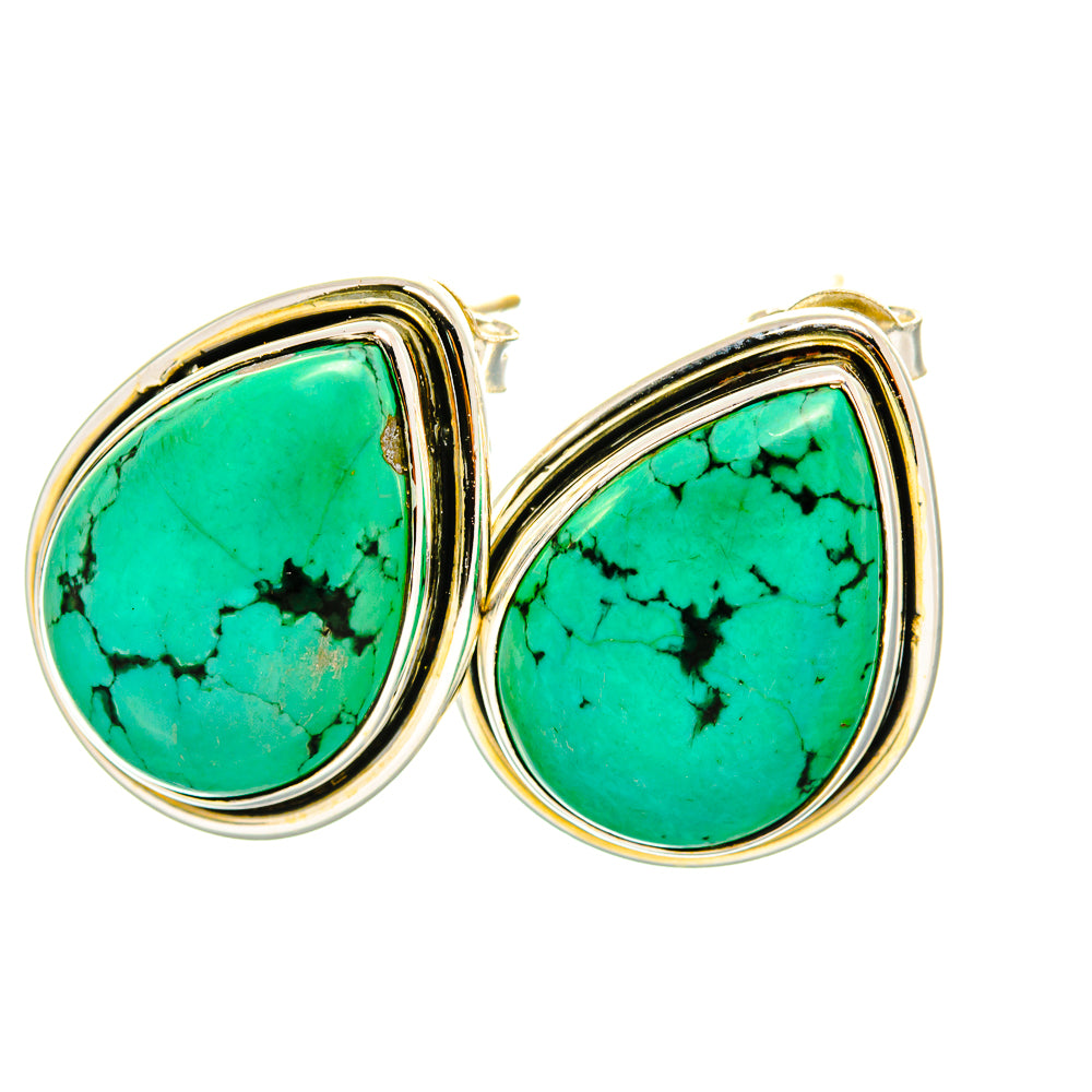 Arizona Turquoise Earrings handcrafted by Anasilvercos - EARR419102
