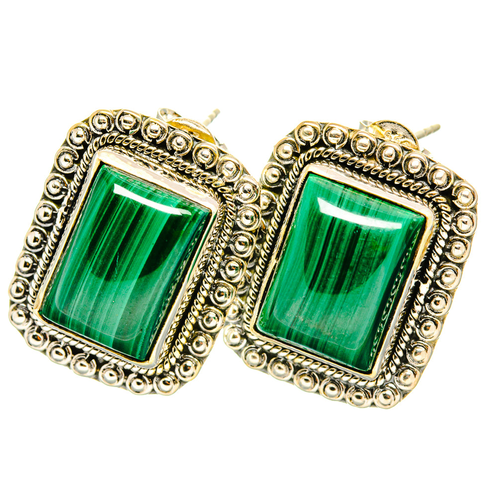 Malachite Earrings handcrafted by Anasilvercos - EARR419111