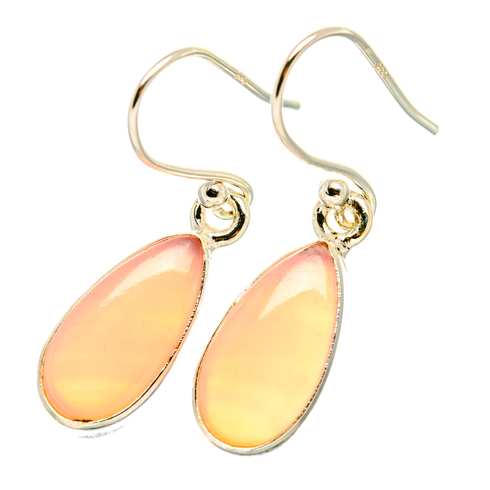 Pink Opal Earrings handcrafted by Anasilvercos - EARR419116